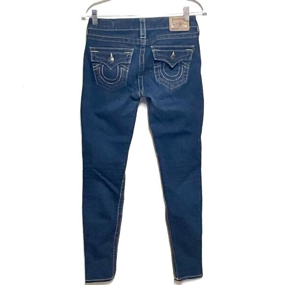 TRUE RELIGION Serena DARK WASH LOW WAIST SKINNY JEANS STYLE WCJN6CR8 - Picture 5 of 10